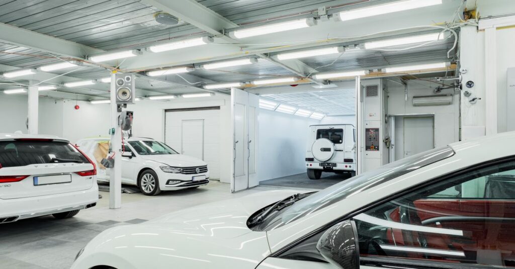 luxury cars garage inspection